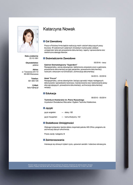 szablon CV z programu online